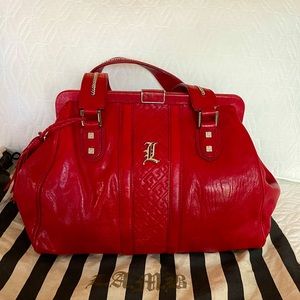 L.A.M.B. Red leather satchel